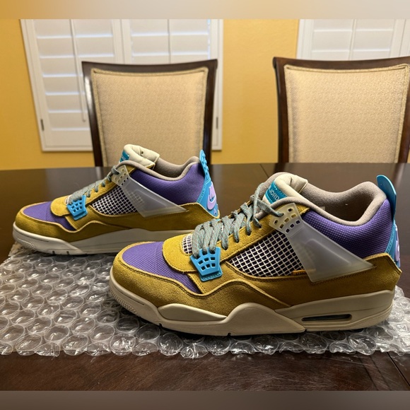 Nike Air Jordan 4 Retro x Union Desert Moss Sneaker Shoes Size US 13 - Picture 3 of 14